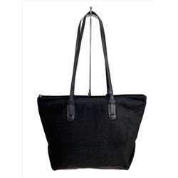 Женская сумка из искусственной замши, цвет черный