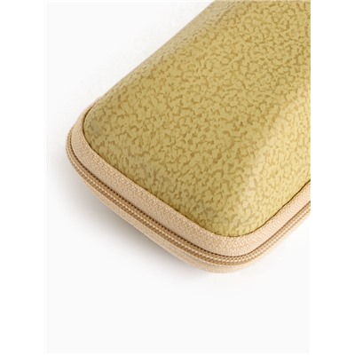 Футляр для очков на молнии, размер 16×6×7 см, жёлтый