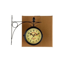 Часы настенные интерьерные Kensington station, двусторонние, на подвесе, бесшумные, плавный ход, d=12 см