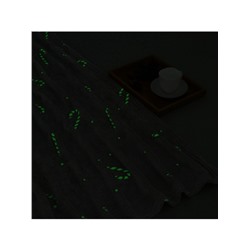 Плед светящийся в темноте «Этель. Candy cane», 180×200 см,100% п/э, корал-флис, 220 г/м²