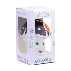 Ёлочное украшение "Белый гриб", в подарочной упаковке, h-9см