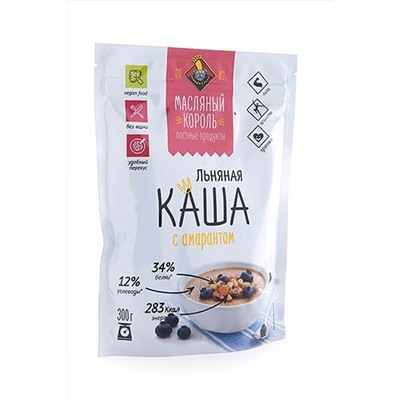 Каша льняная с амарантом дой-пак 300г ЭКОПРОДУКТЫ, 1189785