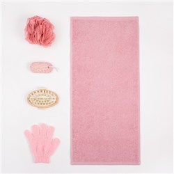 Подарочный набор «Звезда в душе» полотенце 30×60 см и банные аксессуары