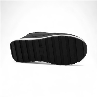 Ботинки из натуральной кожи на меху MD0123-5 черные