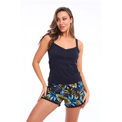 Пижама с шортами "Лето"15к-08к (Синий/зеленый)