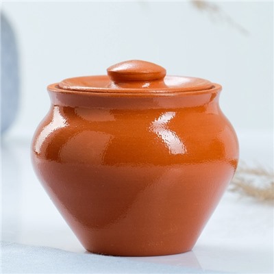 УЦЕНКА Горшочек под жаркое с крышкой «Вятский» 0.5 л, терракота, нет крышки