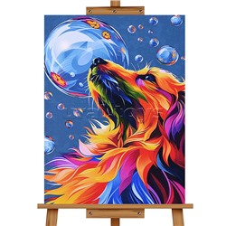 Мозаика алмазная "Красочный пёсик" 30*40см.