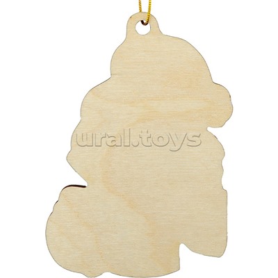 Новогодняя ёлочная подвеска из дерева "Пони с подарками" 9 см