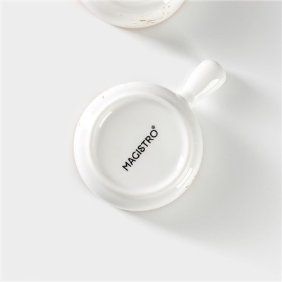 Кокотницы «Церера», набор 2 шт., d=7.5 см, 100 мл, фарфор, белые