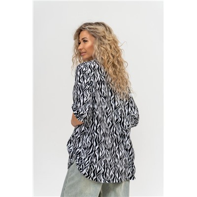 Рубашка 36798 (Черно-белый)