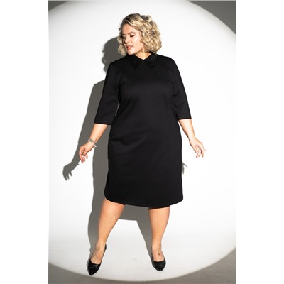 Платье с пайеточным воротом