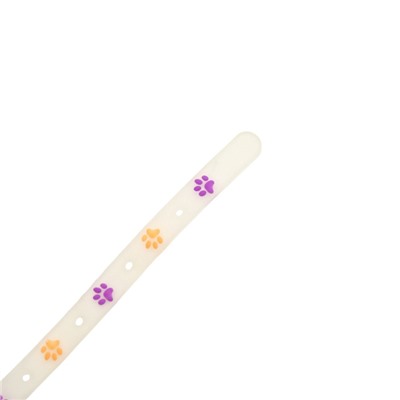 Ошейник «Яркие следы», 30×1 с, светящийся в темноте, люминесцентный, белый