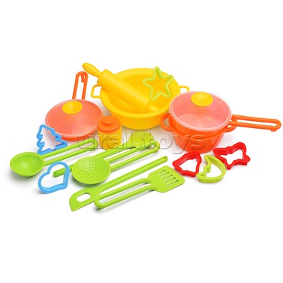 Набор посуды для кукол "Три кота" (20 элементов, в контейнере)