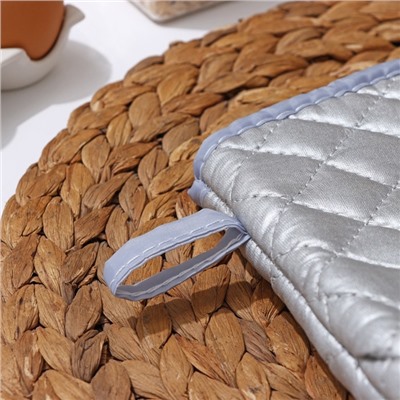 Набор прихваток Доляна «Профи», 2 шт., 23×17 см, цвет серый