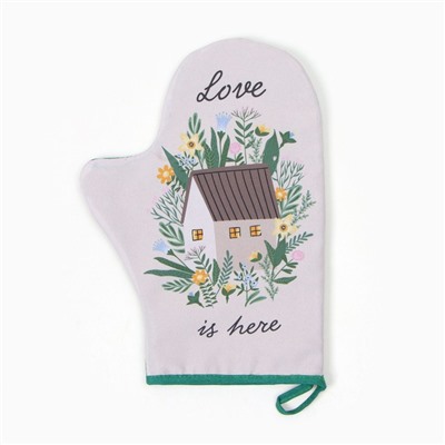 Варежка-прихватка «Доляна. Милый дом», 20×28 см, 35% хлопок, 65% п/э, ватин 250 г/м²
