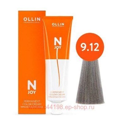 OLLIN "N-JOY" 9/12 - блондин пепельно-фиолетовый, перманентная крем-краска для волос 100мл