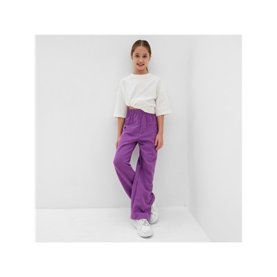 Брюки для девочки MINAKU, лавандовые, рост 158 см