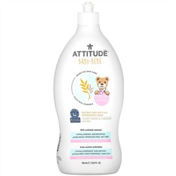 ATTITUDE, Baby, Natural Baby Bottle & Dishwashing Liquid, 23.6 fl oz (700 ml)