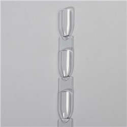 Палитра для лаков на кольце, форма квадрат, 50 шт. по 3 ногтя, прозрачная