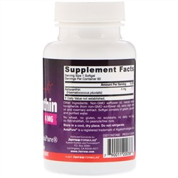 Jarrow Formulas, Астаксантин, 4 мг, 60 мягких желатиновых капсул