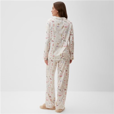 Пижама женская (рубашка, брюки) KAFTAN Spring, размер 52-54