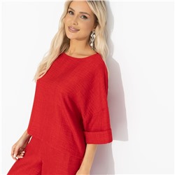 Брючный костюм свободной посадки, Энергия цвета (red)