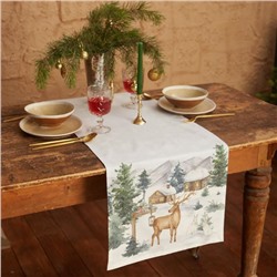 Дорожка новогодняя на стол «Этель» Forest animals 40×147 ± 5 см, 100% хл, саржа 190 г/м²