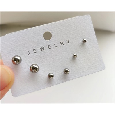 Серьги из стали (3 пары)