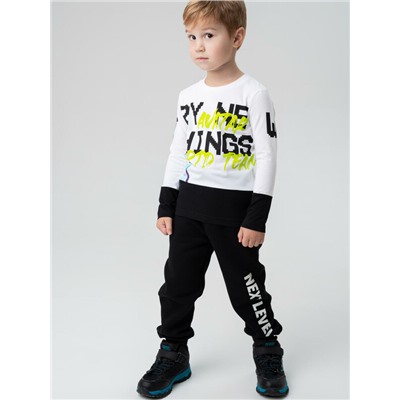 Фуфайка трикотажная для мальчиков (футболка с длинными рукавами)