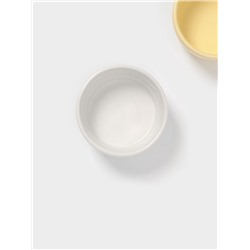 Салатники Доляна «Зефир», 250 мл, d=11 см, набор 2 шт., керамика, белые, жёлтые