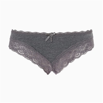 Набор женских трусов слипы (3 шт.), цвет серый/синий/бордовый, размер М (42-44)