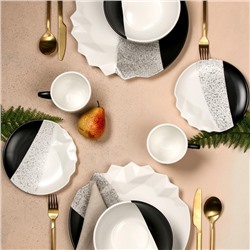 Тарелка плоская керамическая «Снежные горы», d=27 см