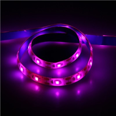 Фитолента для растений Luazon Lighting, светодиодная, 3.5 Вт, 0.5 м, IP65, 5 В, 60 LED/м, USB, SMD5050, мультиспектральная