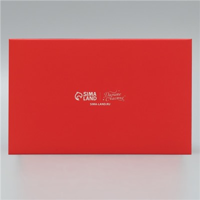 Коробка новогодняя двусторонняя «Почта счастья», 16×10×10 см