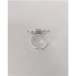 Кольцо с белым серебрением