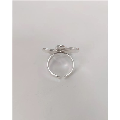 Кольцо с белым серебрением