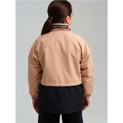 Куртка текстильная с полиуретановым покрытием для девочек (ветровка)