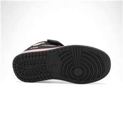 Кроссовки высокие демисезонные А7778-33 черно розовые