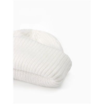 Шапка с подворотом женская MINAKU, размер 54-56, белая