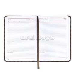 Ежедневник А6, 128л. недатир. "EVERYDAY CHRONICLES - BORDEAUX" кожзам (темно-коричневый)