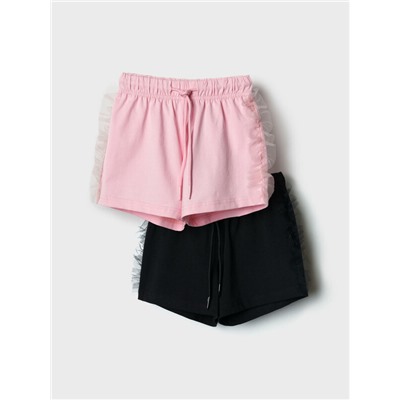 Шорты трикотажные для девочек, 2 шт в комплекте