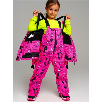 Комплект текстильный с полиуретановым покрытием для девочек: куртка, полукомбинезон