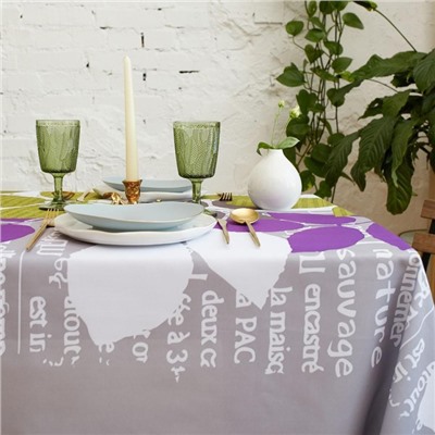 Скатерть Доляна «Листья» 140×180 см, 100% п/э