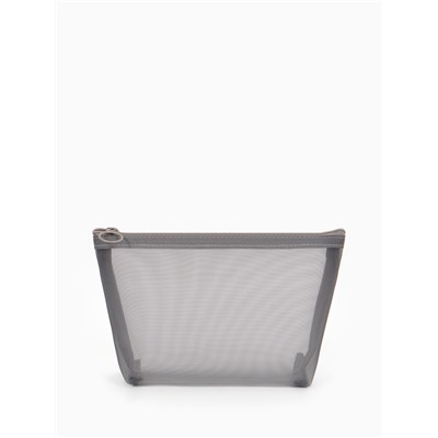 Косметичка Classic, сетка, на молнии, серая