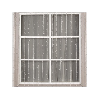 Гирлянда «Занавес», 2×7.4 м, IP44, УМС, 3 Вт, LED 1480/370, 220 В, мерцание, свечение белое