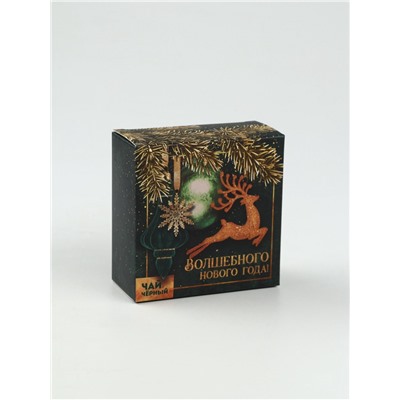 Подарочный набор новогодний «Волшебного нового года»: чай, крем-мёд