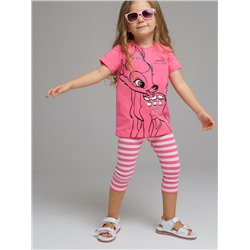 Комплект трикотажный для девочек: фуфайка (футболка), брюки (легинсы)