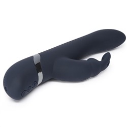 Тёмно-синий вибратор Oh My USB Rechargeable Rabbit Vibrator - 25,4 см.