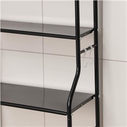 Стеллаж над унитазом, 47×25×152 см, чёрный