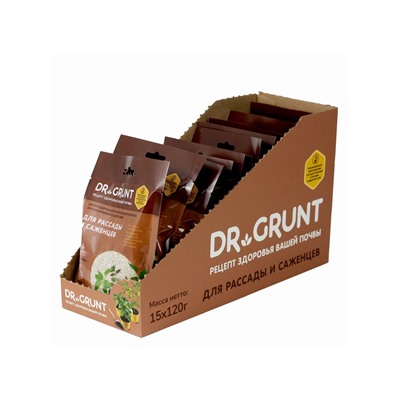 Удобрение минеральное для рассады и саженцев, Dr.Grunt, шоу-бокс, 15 саше